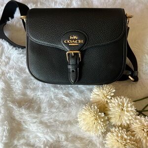 🌸EUC Coach🌸 Amelia Saddle Black Bag